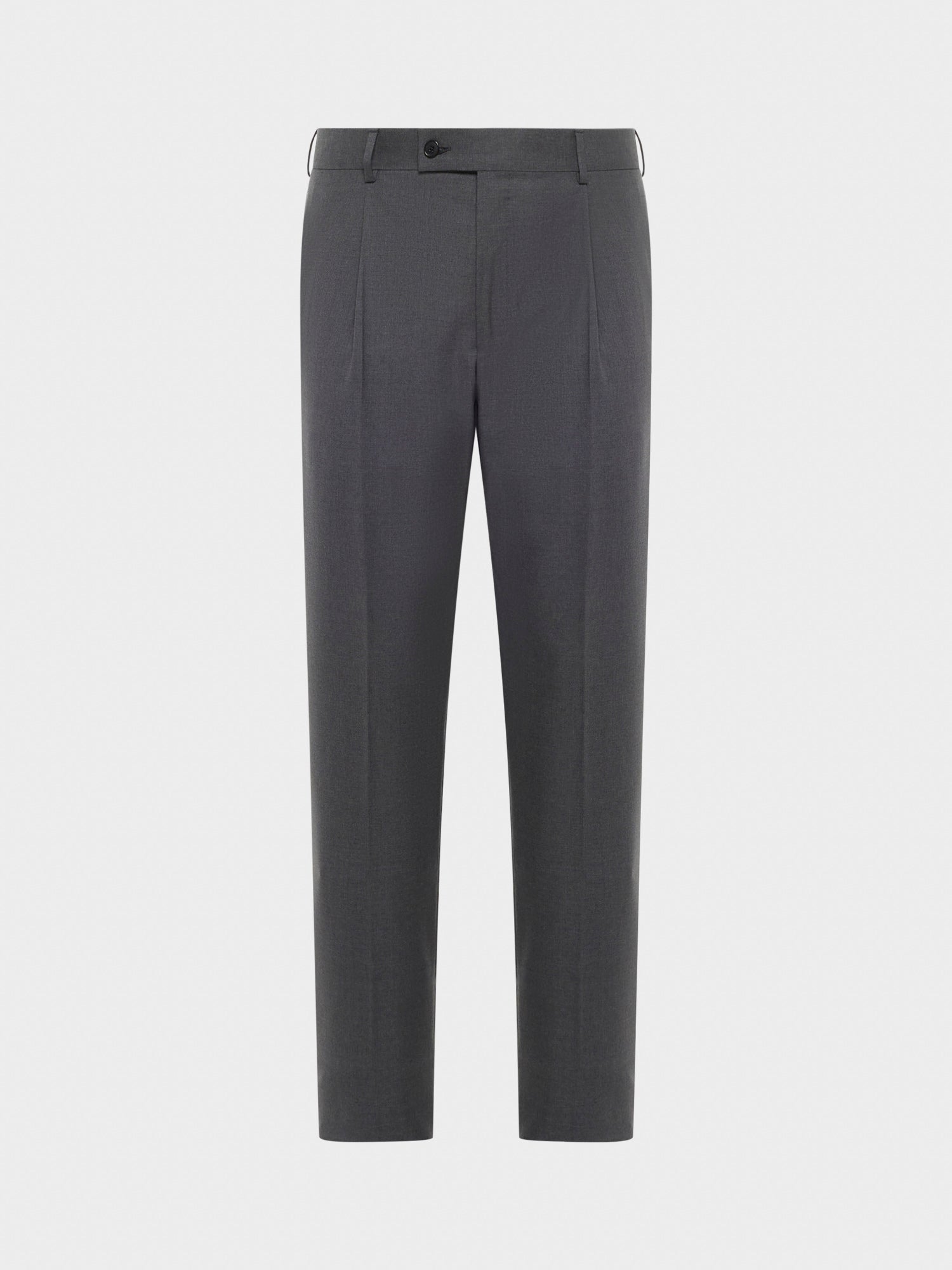 Caruso Menswear Abbigliamento Uomo Pantaloni regular fit in Zeelander di lana grigio still