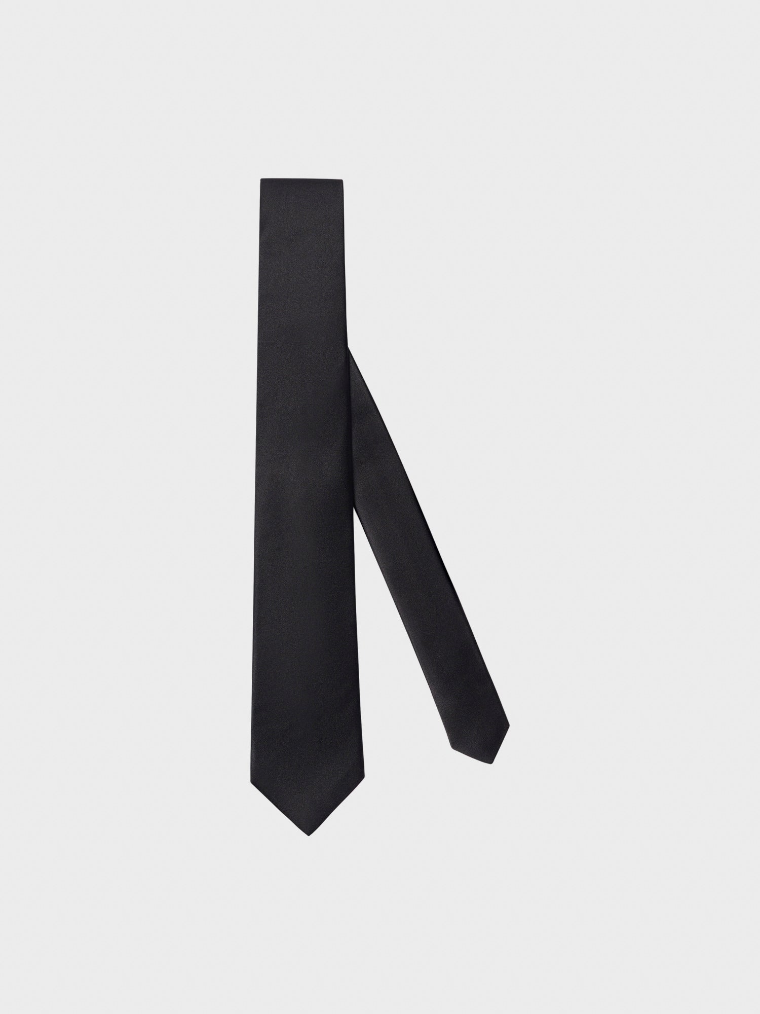 Caruso Menswear Abbigliamento Accessori Uomo Cravatta in seta nero da annodare per cerimonie still