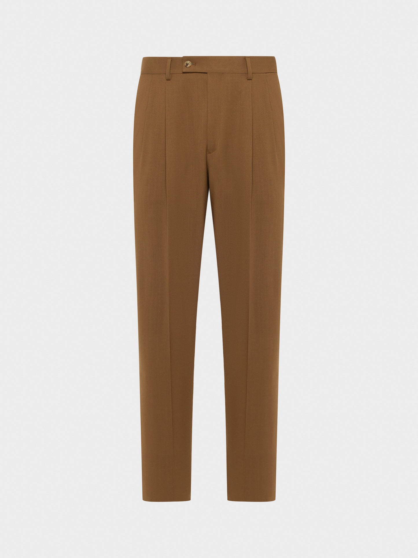 Pantalone in tropical di lana marrone "Houdini"