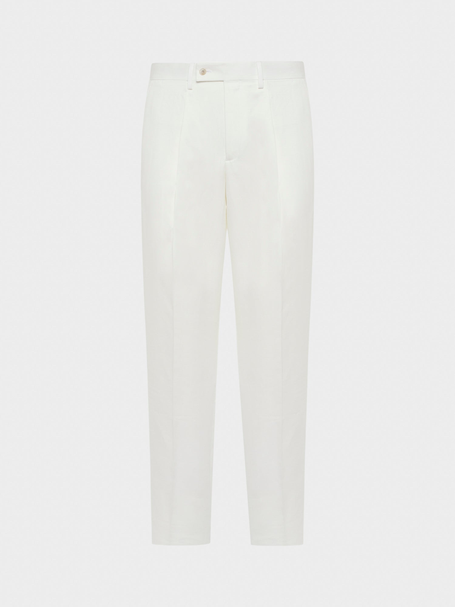 Caruso Menswear Abbigliamento Uomo Pantaloni eleganti in cotone lino seta bianco still