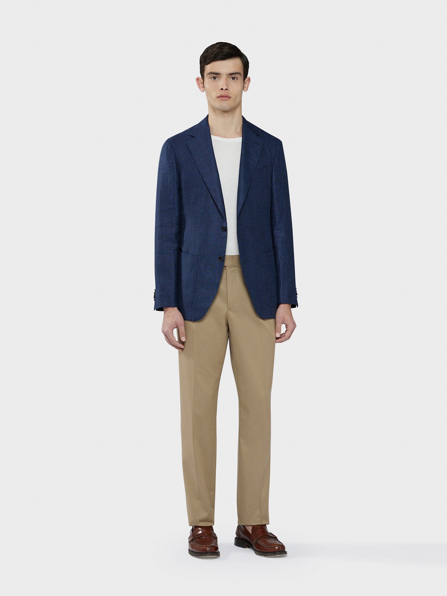 Caruso Menswear Abbigliamento Uomo Pantaloni eleganti in cotone lana sabbia total look
