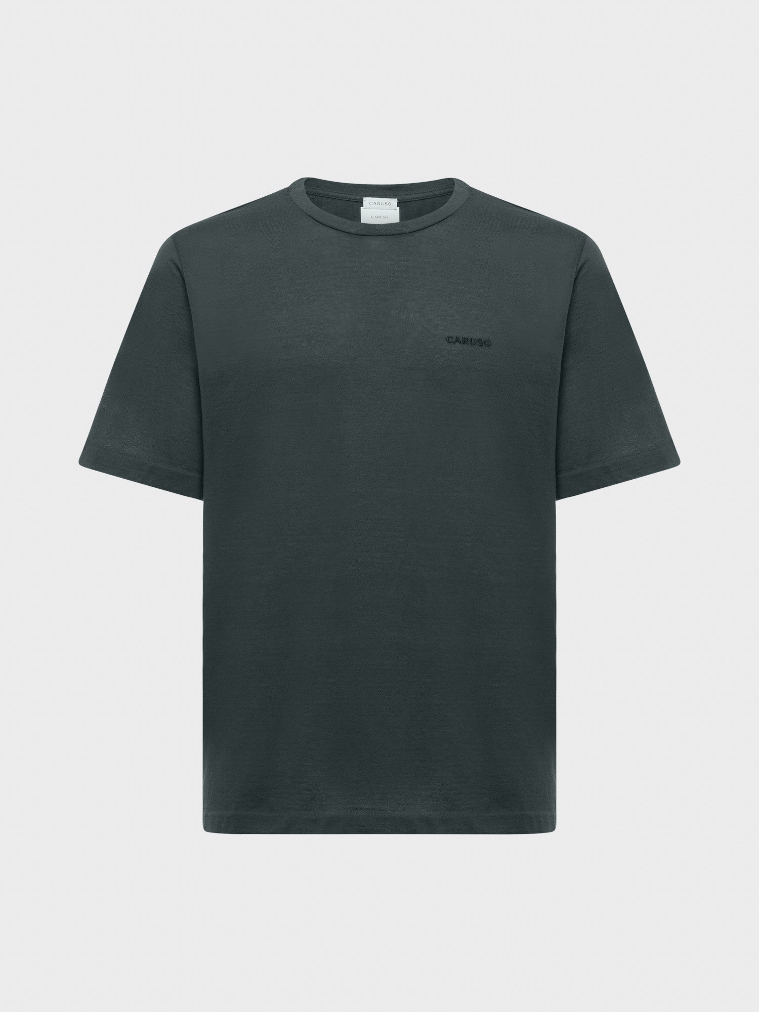 Caruso Menswear Abbigliamento Uomo T-Shirt girocollo seamless in jersey carbone still